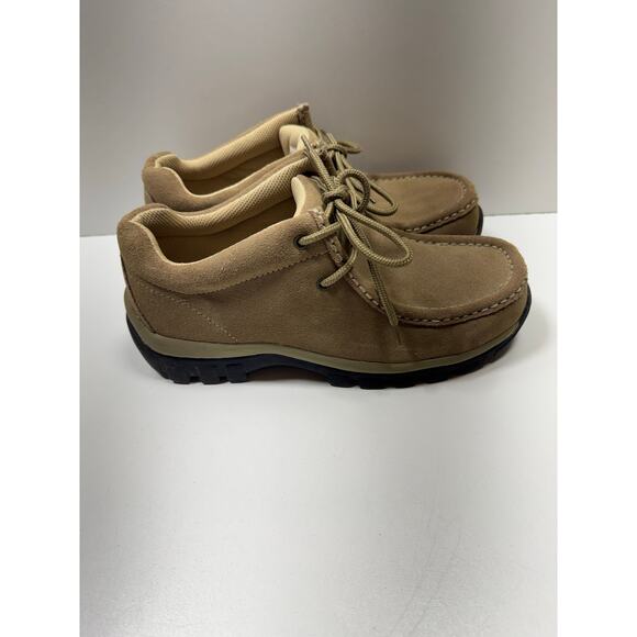 Men’s Boho Chukka Boots Sz 9 Leather Suede Beige Lace Up Casual Comfort main image 5